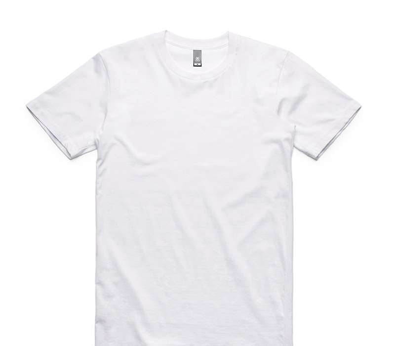 Custom AS Colour 100% Cotton White T-Shirt
