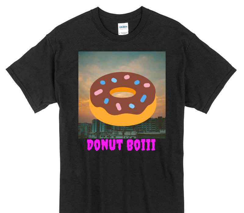 Custom Gildan 100% Cotton Black T-Shirt