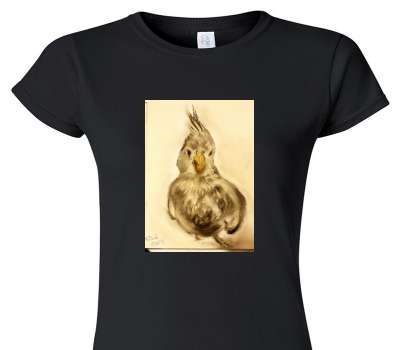 Custom Womens Soft Style 100% Cotton Black T-Shirt
