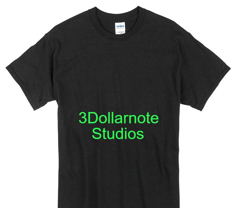 Custom Gildan 100% Cotton Black T-Shirt