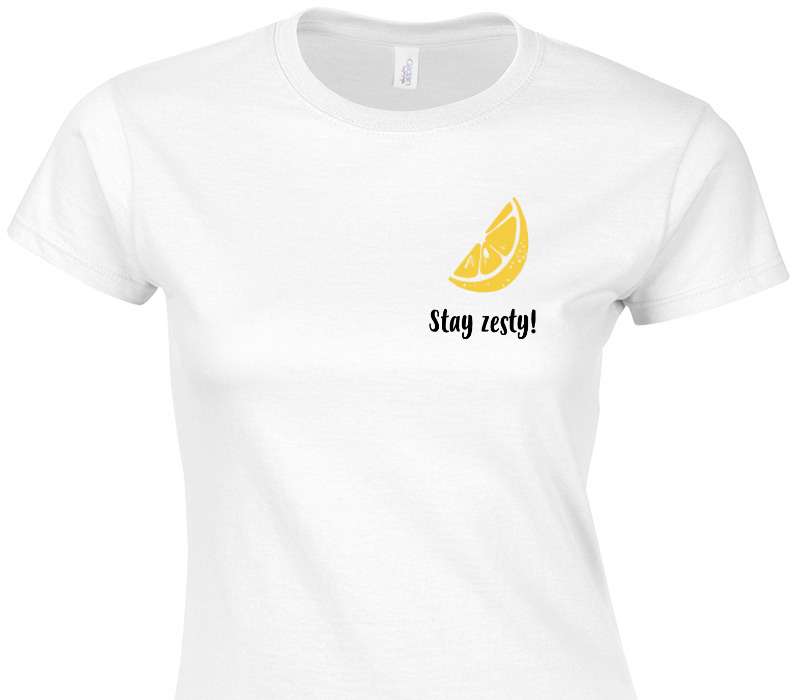 Custom Womens Soft Style 100% Cotton White T-Shirt
