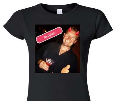 Custom Womens Soft Style 100% Cotton Black T-Shirt