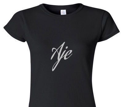 Custom Womens Soft Style 100% Cotton Black T-Shirt
