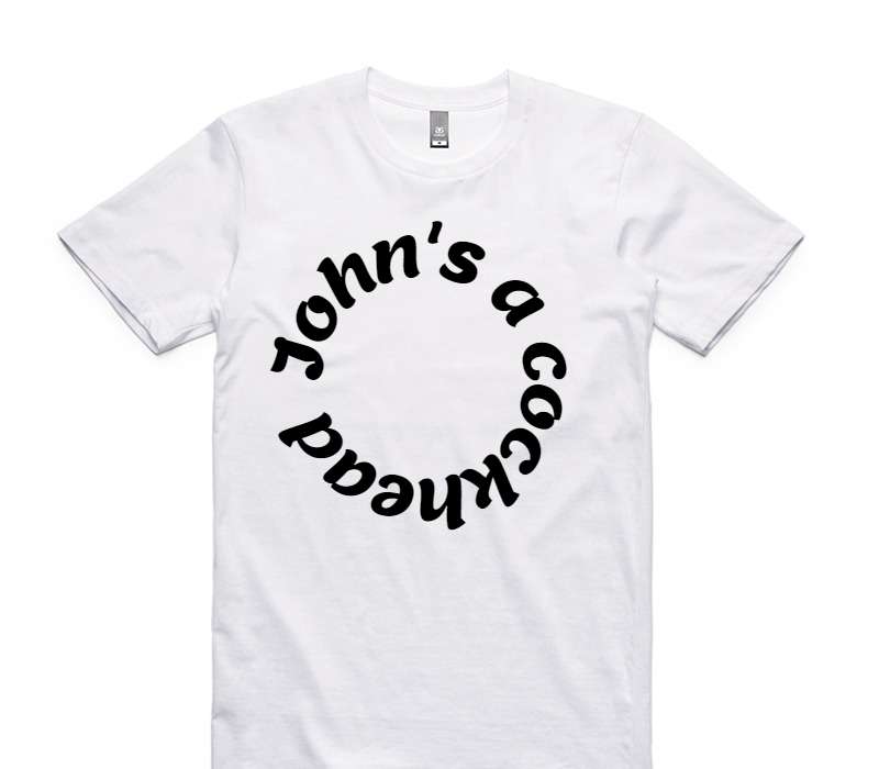 Custom AS Colour 100% Cotton White T-Shirt