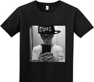 Custom Adult Soft Style 100% Cotton Black T-Shirt