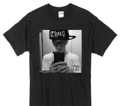 Custom Gildan 100% Cotton Black T-Shirt