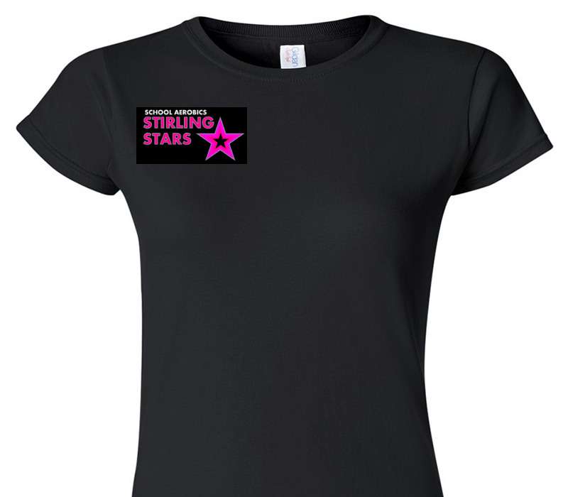 Custom Womens Soft Style 100% Cotton Black T-Shirt