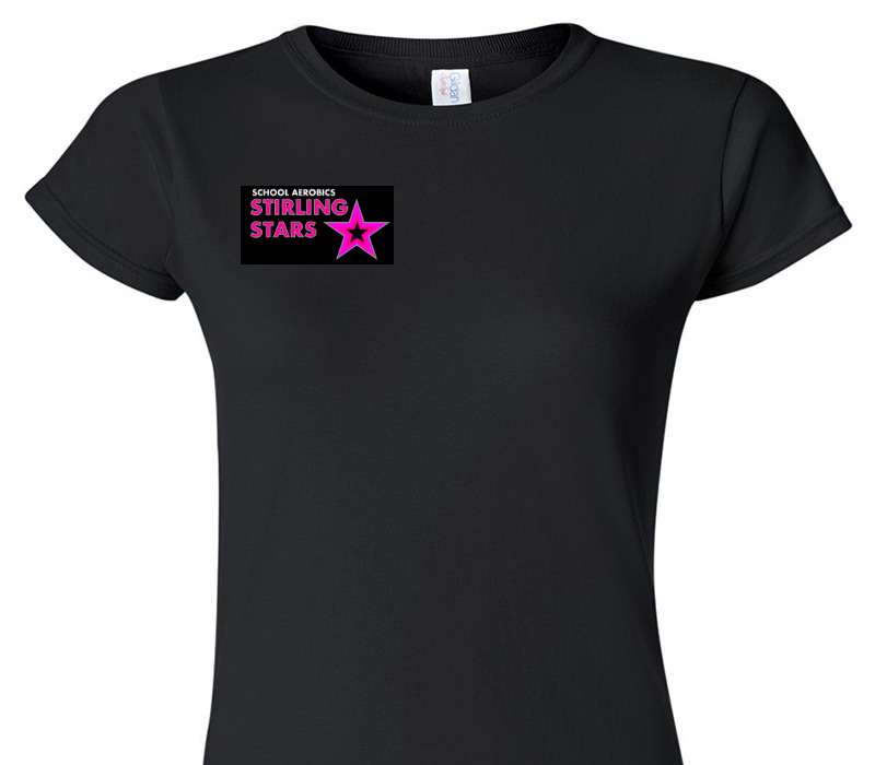 Custom Womens Soft Style 100% Cotton Black T-Shirt