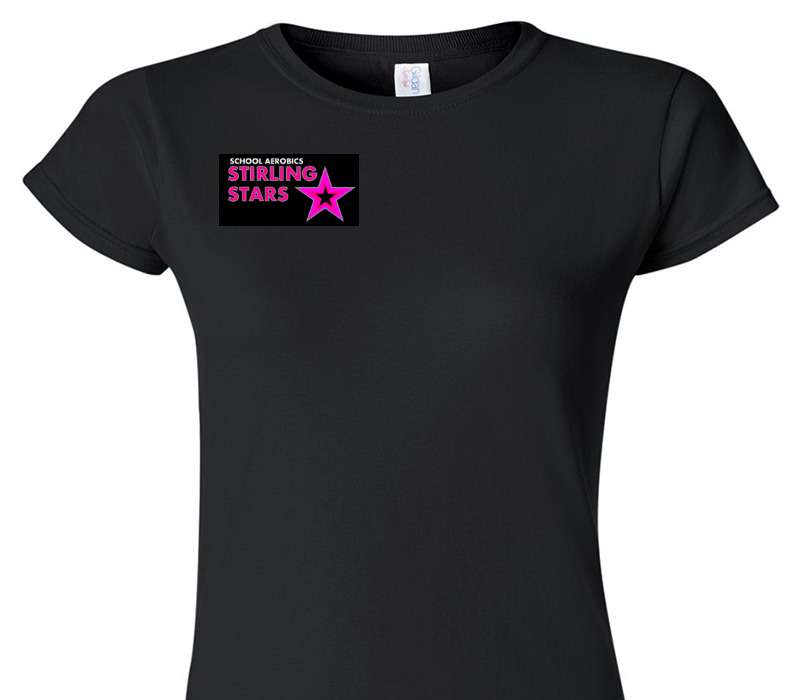 Custom Womens Soft Style 100% Cotton Black T-Shirt
