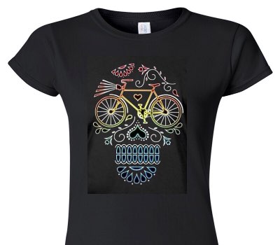 Custom Womens Soft Style 100% Cotton Black T-Shirt