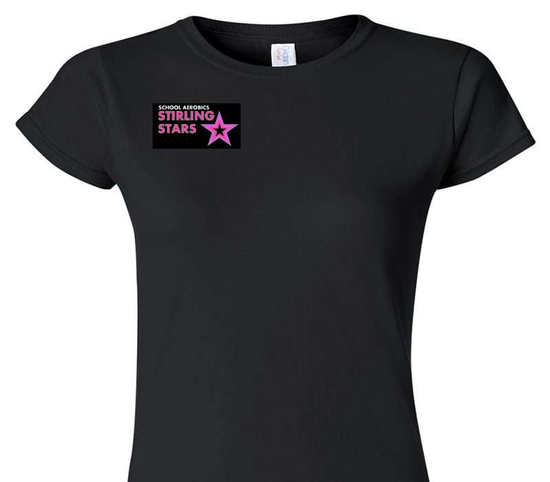 Custom Womens Soft Style 100% Cotton Black T-Shirt