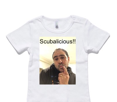 Custom AS Colour White Baby T-Shirt