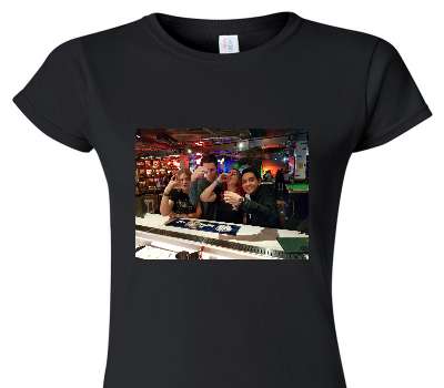 Custom Womens Soft Style 100% Cotton Black T-Shirt