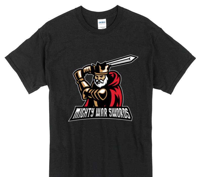 Custom Gildan 100% Cotton Black T-Shirt