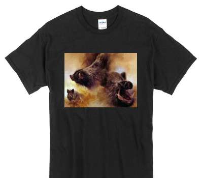 Custom Gildan 100% Cotton Black T-Shirt