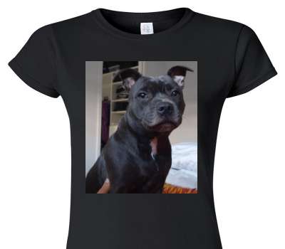 Custom Womens Soft Style 100% Cotton Black T-Shirt