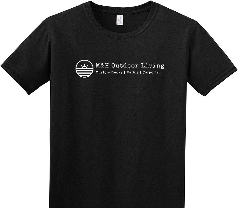 Custom Adult Soft Style 100% Cotton Black T-Shirt