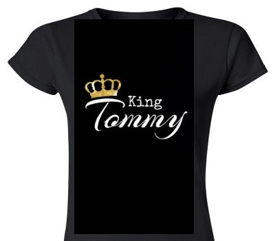 Custom Womens Soft Style 100% Cotton Black T-Shirt