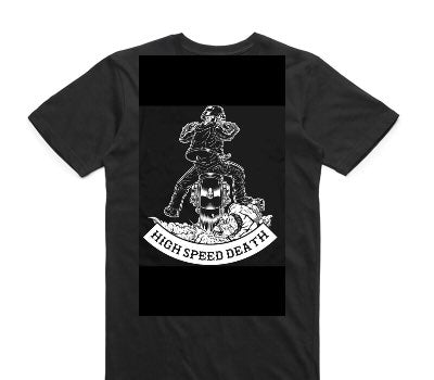 Custom AS Colour 100% Cotton Black T-Shirt