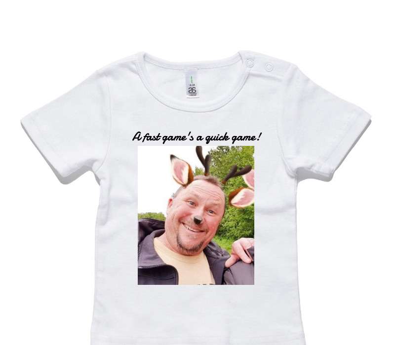 Custom AS Colour White Baby T-Shirt