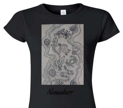 Custom Womens Soft Style 100% Cotton Black T-Shirt