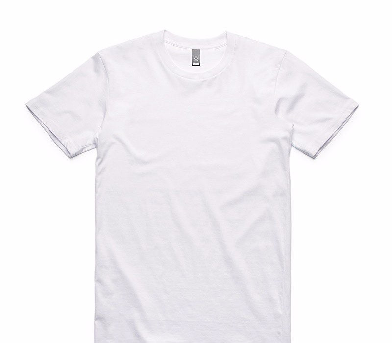 Custom AS Colour 100% Cotton White T-Shirt
