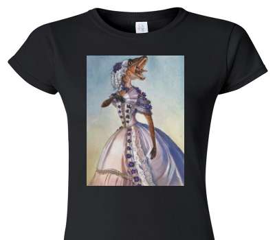 Custom Womens Soft Style 100% Cotton Black T-Shirt