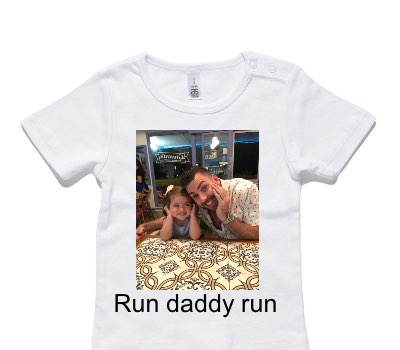 Custom AS Colour White Baby T-Shirt