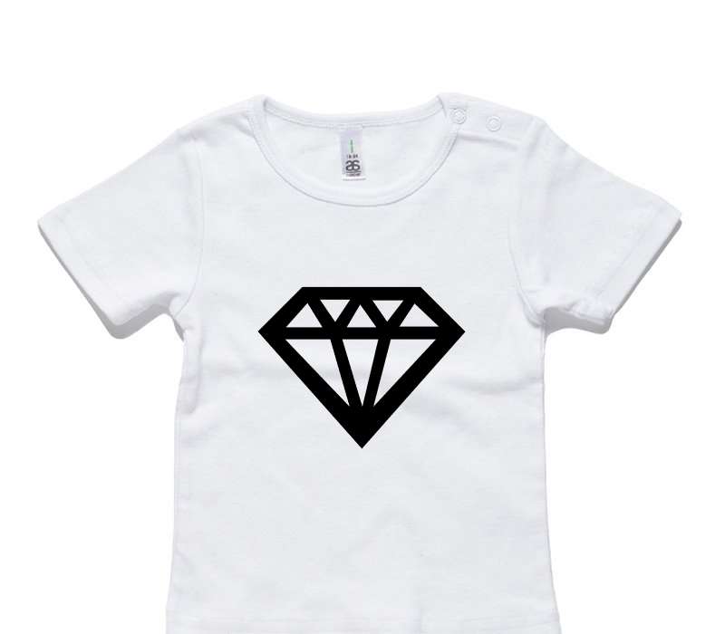 Custom AS Colour White Baby T-Shirt