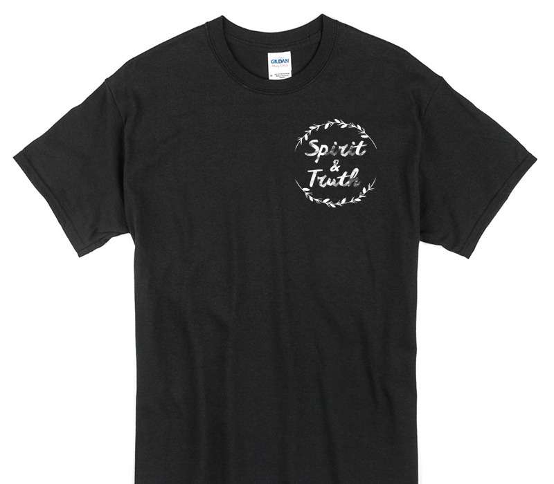Custom Gildan 100% Cotton Black T-Shirt