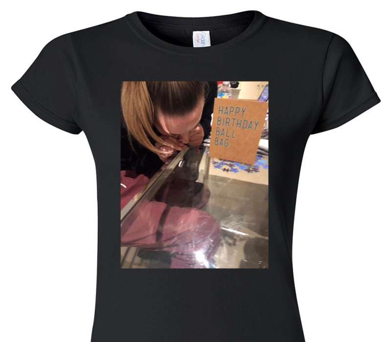 Custom Womens Soft Style 100% Cotton Black T-Shirt