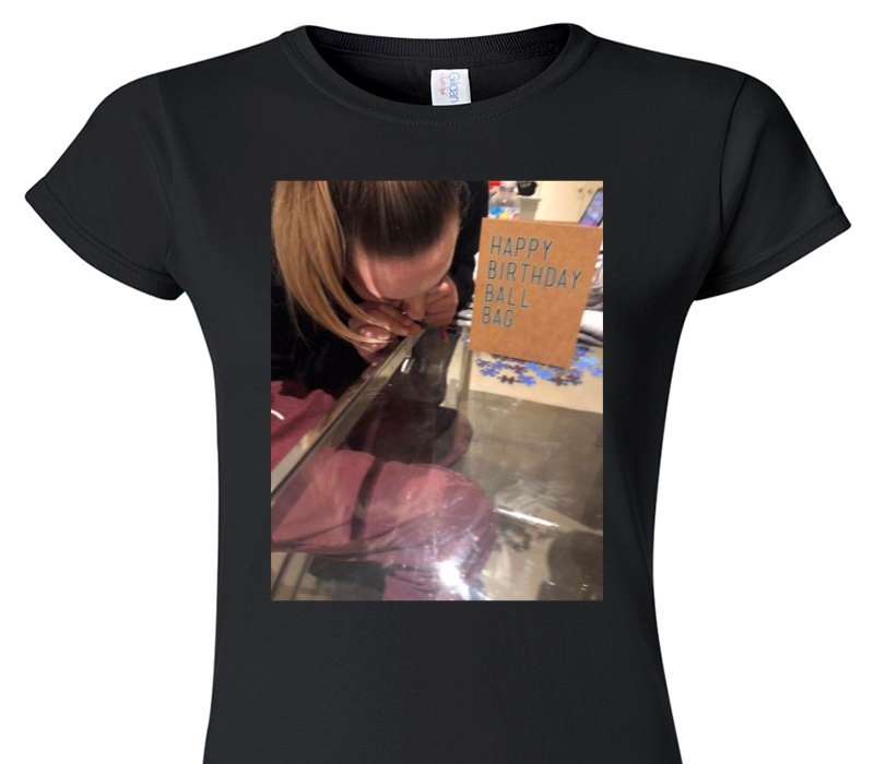 Custom Womens Soft Style 100% Cotton Black T-Shirt