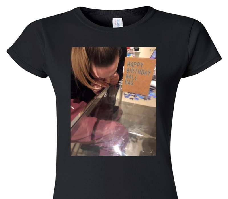 Custom Womens Soft Style 100% Cotton Black T-Shirt