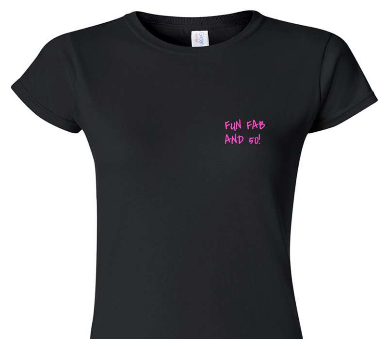 Custom Womens Soft Style 100% Cotton Black T-Shirt