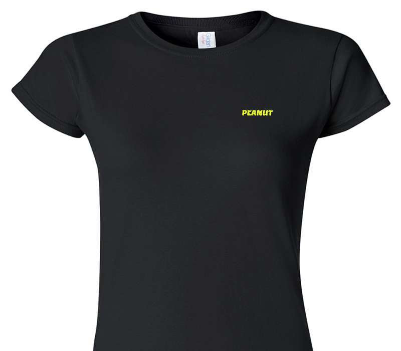 Custom Womens Soft Style 100% Cotton Black T-Shirt