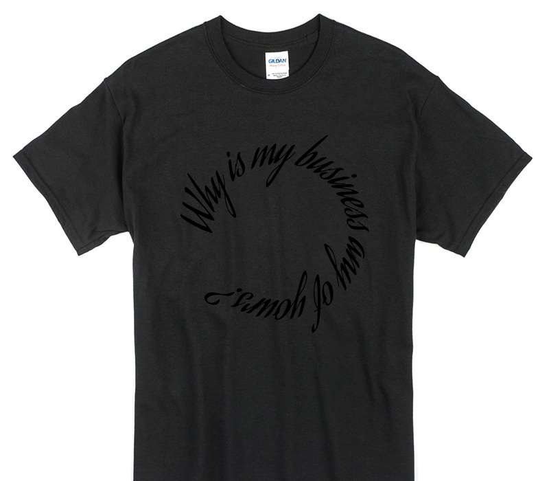 Custom Gildan 100% Cotton Black T-Shirt