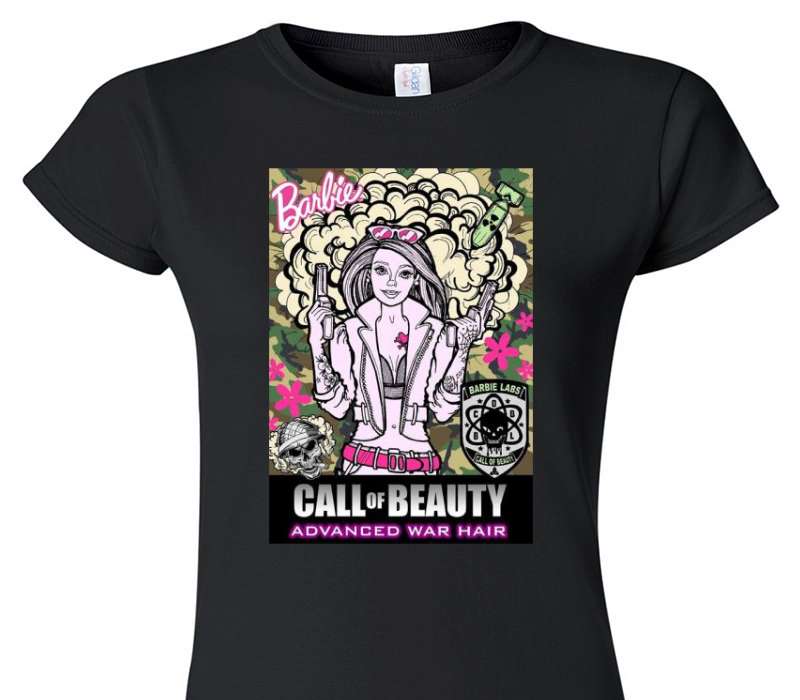 Custom Womens Soft Style 100% Cotton Black T-Shirt