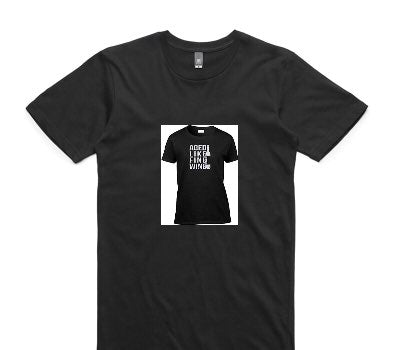 Custom AS Colour 100% Cotton Black T-Shirt
