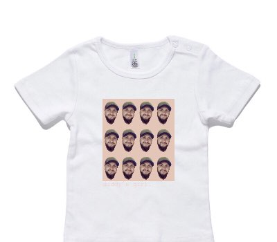 Custom AS Colour White Baby T-Shirt