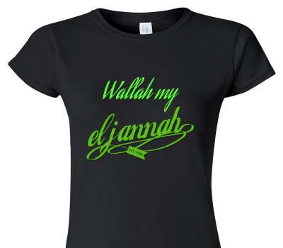 Custom Womens Soft Style 100% Cotton Black T-Shirt