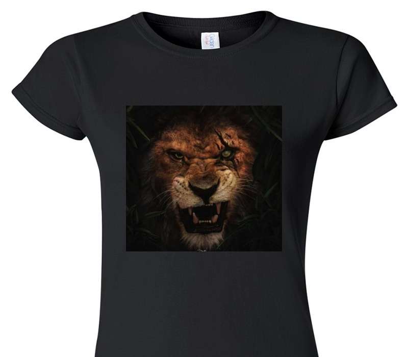 Custom Womens Soft Style 100% Cotton Black T-Shirt