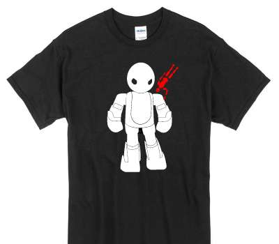 Custom Gildan 100% Cotton Black T-Shirt