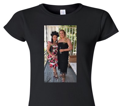 Custom Womens Soft Style 100% Cotton Black T-Shirt
