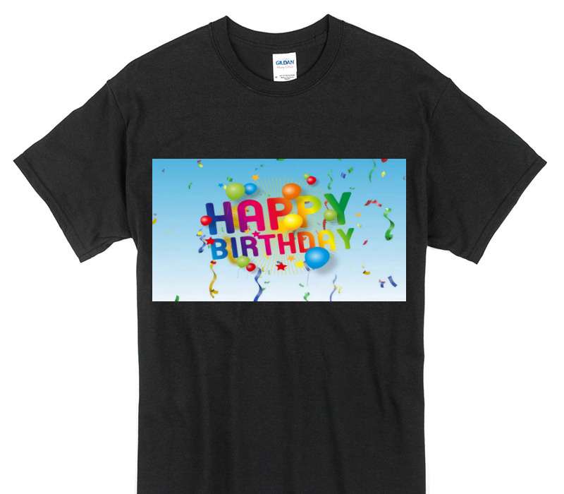 Custom Gildan 100% Cotton Black T-Shirt
