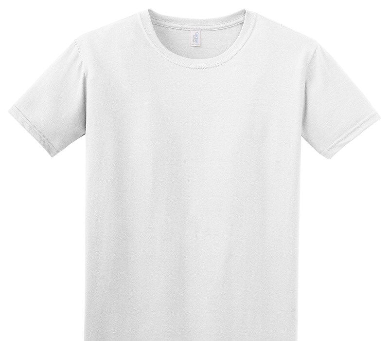 Custom Adult Soft Style 100% Cotton White T-Shirt