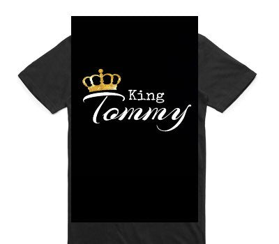 Custom AS Colour 100% Cotton Black T-Shirt