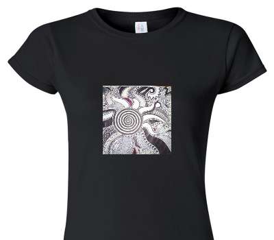 Custom Womens Soft Style 100% Cotton Black T-Shirt