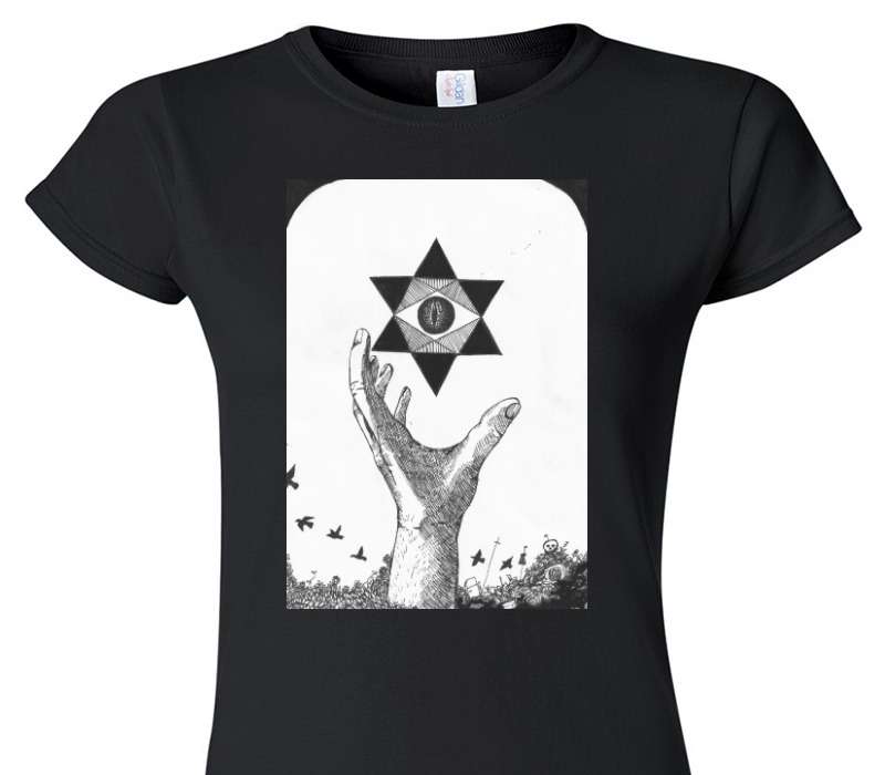 Custom Womens Soft Style 100% Cotton Black T-Shirt