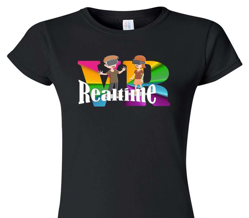 Custom Womens Soft Style 100% Cotton Black T-Shirt