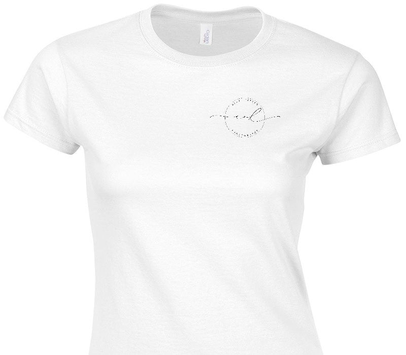 Custom Womens Soft Style 100% Cotton White T-Shirt